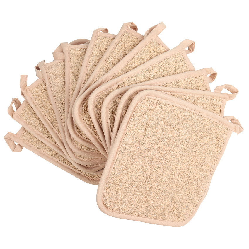 Cooks Linen Pot Holder 7x7 Tan, Pack Of 12 (PNP-POT-TAN)