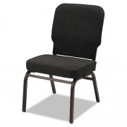 Alera Oversize Stack Chair without Arms, Fabric Upholstery, 21" x 25" x 35.5", Black Seat, Black Back, Black Base, 2/Carton (BT6610)