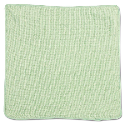 Rubbermaid Commercial Microfiber Cleaning Cloths, 12 x 12, Green, 24/Pack (RCP1820578)