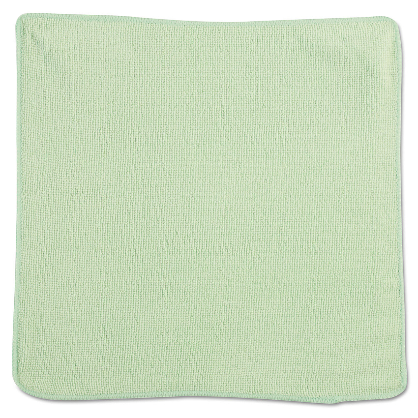 Rubbermaid Commercial Microfiber Cleaning Cloths, 12 x 12, Green, 24/Pack (RCP1820578)