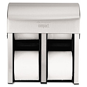 Georgia Pacific Professional Compact Quad Vertical 4-Roll Coreless Dispenser, 11.75 x 6.9 x 13.25, Stainless Steel (GPC56748)