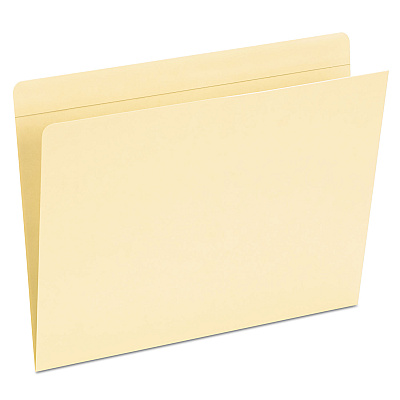 Pendaflex Top Tab Pocket Folders, Straight Tabs, Letter Size, Manila, 50/Box (PFX16651)