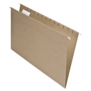 Earthwise by Pendaflex 100% Recycled Colored Hanging File Folders, Legal Size, 1/5-Cut Tabs, Natural, 25/Box (76542)