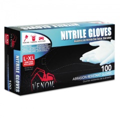 Medline Venom Nitrile Exam Gloves, Large/X-Large, Blue, Powder-Free, 100/Box (VEN4145)