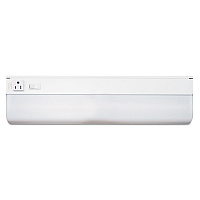 Ledu Low-Profile Under-Cabinet LED-Tube Light Fixture with (1) 9 W LED Tube, Steel Housing, 18.25" x 4" x 1.75", White (LEDL9011)