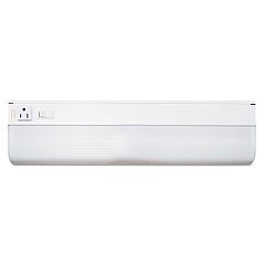 Ledu Low-Profile Under-Cabinet LED-Tube Light Fixture with (1) 9 W LED Tube, Steel Housing, 18.25" x 4" x 1.75", White (LEDL9011)