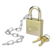 AbilityOne 5340015881010, Padlock With Attached Chain, 1.75" Wide, Steel