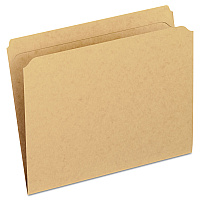 Pendaflex Dark Kraft File Folders with Double-Ply Top, Straight Tabs, Letter Size, 0.75" Expansion, Brown, 100/Box (PFXRK152)