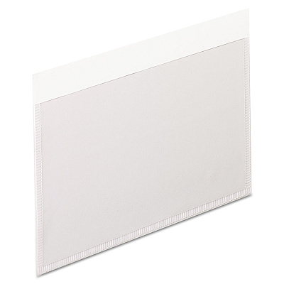 Pendaflex Self-Adhesive Pockets, 3 x 5, Clear Front/White Backing, 100/Box (PFX99375)