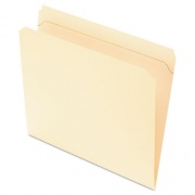 Pendaflex Reinforced Top File Folders, Straight Tabs, Letter Size, Manila, 100/Box (R752)