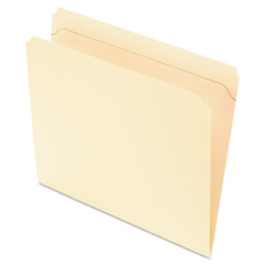 Pendaflex Reinforced Top File Folders, Straight Tabs, Letter Size, Manila, 100/Box (R752)