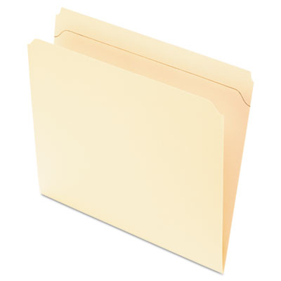 Pendaflex Reinforced Top File Folders, Straight Tabs, Letter Size, Manila, 100/Box (PFXR752)