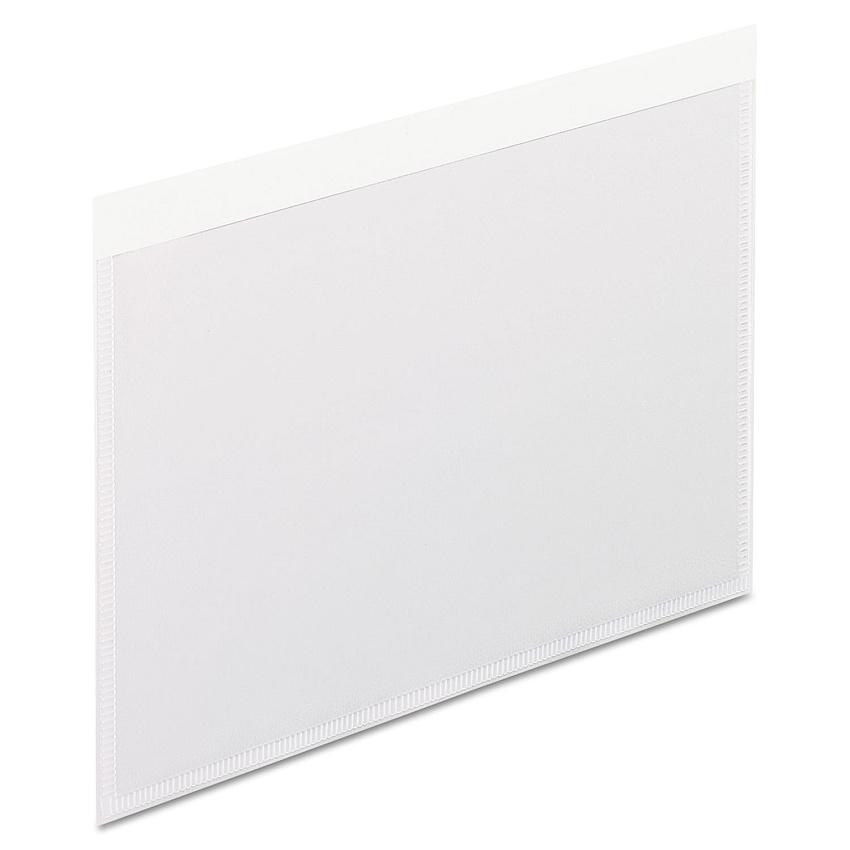 Pendaflex Self-Adhesive Pockets, 4 x 6, Clear Front/White Backing, 100/Box (PFX99376)