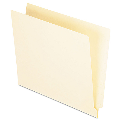 Pendaflex Manila End Tab Folders, 9.5" High Front, Straight 1-Ply Tabs, Letter Size, Manila, 100/Box (PFXH110)