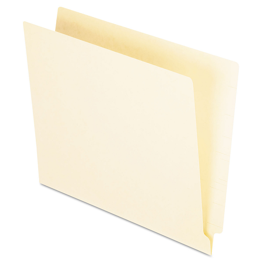 Pendaflex Manila End Tab Folders, 9.5" High Front, Straight 1-Ply Tabs, Letter Size, Manila, 100/Box (PFXH110)