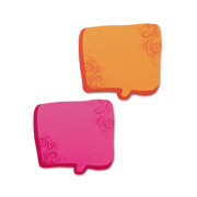 Redi-Tag Thought Bubble Notes, Cartoon Thought Bubble Shape, 2.75" x 2.75", Assorted Colors, 75 Sheets/Pad, 2 Pads/Pack (22100)