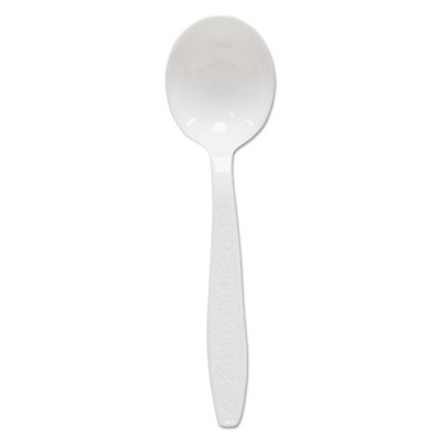 Solo Guildware Extra Heavyweight Plastic Cutlery, Soup Spoons, White, 1,000/Carton (GBX8SW)