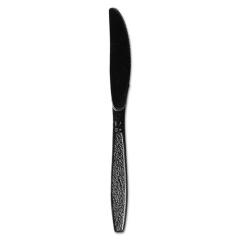 Solo Guildware Extra Heavyweight Plastic Cutlery, Knives, Black, 1,000/Carton (GDR6KN)