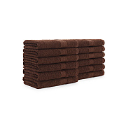 True Color Hand Towel 16x27 Brown, Pack Of 12 (P-HAND-BROWN)