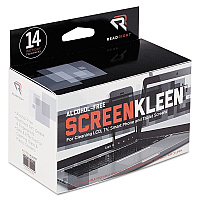 Read Right ScreenKleen Alcohol-Free Wipes, Cloth, 5 x 5, Unscented, 14/Box (REARR1291)