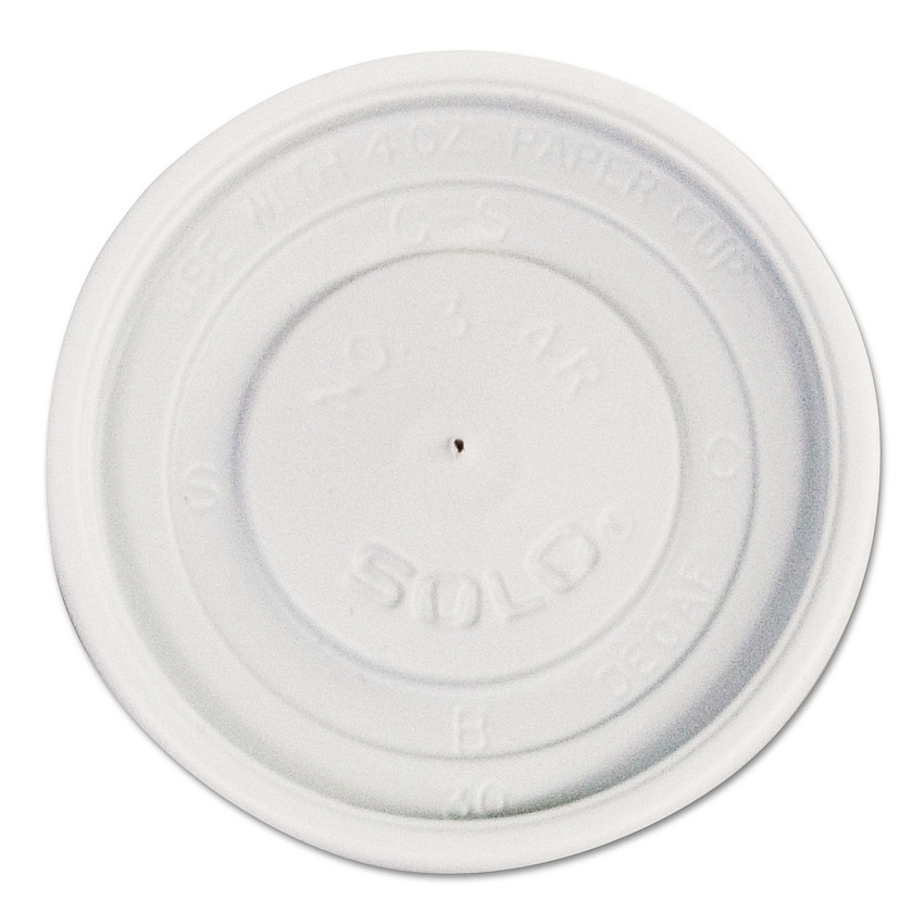 Solo Polystyrene Vented Hot Cup Lids, Fits 4 oz Cups, White, 100/Pack, 10 Packs/Carton (SCCVL34R0007)