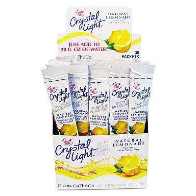 Crystal Light Flavored Drink Mix, Lemonade, 30 .17oz Packets/Box (CRY79600)