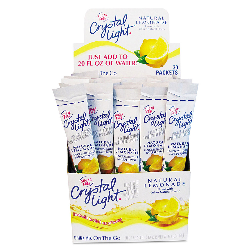 Crystal Light Flavored Drink Mix, Lemonade, 30 .17oz Packets/Box (CRY79600)