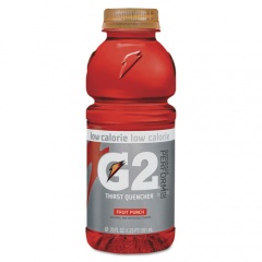 Gatorade G2 Perform 02 Low-Calorie Thirst Quencher, Fruit Punch, 20 oz Bottle, 24/Carton (04053)