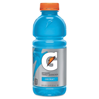 Gatorade G-Series Perform 02 Thirst Quencher, Cool Blue, 20 oz Bottle, 24/Carton (24812)