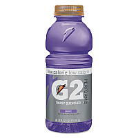 Gatorade G2 Perform 02 Low-Calorie Thirst Quencher, Grape, 20 oz Bottle, 24/Carton (QKR04060)