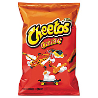 Cheetos Crunchy Cheese Flavored Snacks, 2 oz Bag, 64/Carton (LAY44366)