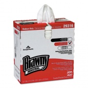 Brawny Professional Lightweight Disposable Shop Towels, 9.1 x 12.5, White, 2,000/Carton (29316CT)