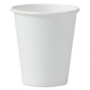 Dart Single-Sided Poly Paper Hot Cups, 6 oz, White, 50/Pack, 20 Packs/Carton (376W)
