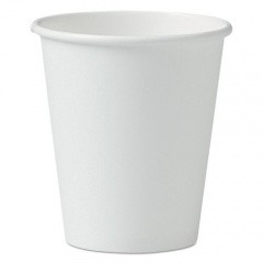 Solo Single-Sided Poly Paper Hot Cups, 6 oz, White, 50/Pack, 20 Packs/Carton (376W)