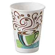 Dixie PerfecTouch Hot/Cold Cups, 8 oz, Paper, Coffee Haze Design, 160/Pack (5338S160CH)