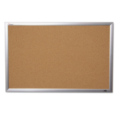AbilityOne 7195014840005 SKILCRAFT Quartet Cork Board, 24 x 36, Anodized Aluminum Frame