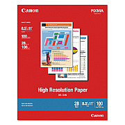 Canon High Resolution Paper, 8.5 x 11, Matte White, 100/Pack (CNM1033A011)