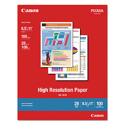 Canon High Resolution Paper, 8.5 x 11, Matte White, 100/Pack (CNM1033A011)