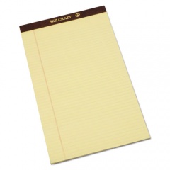 AbilityOne 7530012096526 SKILCRAFT Legal Pads, Wide/Legal Rule, Brown Leatherette Headband, 50 Canary-Yellow 8.5 x 14 Sheets, Dozen