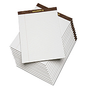 AbilityOne 7530013723108, SKILCRAFT Legal Pads, Wide/Legal Rule, Brown Leatherette Headband, 50 White 8.5 x 11.75 Sheets, Dozen
