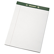 AbilityOne 7530015169627, SKILCRAFT Process Chlorine-Free Paper Pads, Wide/Legal Rule, 50 White 8.5 x 11 Sheets, Dozen