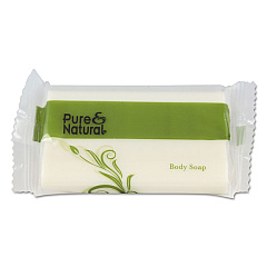 Pure & Natural Body and Facial Soap, Fresh Scent, # 1 1/2, 500/Carton (PNN500150)