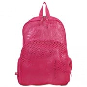 Eastsport Mesh Backpack, Fits Devices Up to 17", Polyester, 12 x 5 x 18, Clear/English Rose (113960BJENR)
