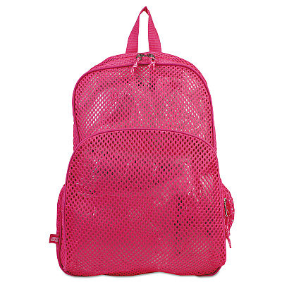 Eastsport Mesh Backpack, Fits Devices Up to 17", Polyester, 12 x 5 x 18, Clear/English Rose (EST113960BJENR)