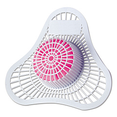 HOSPECO Health Gards Urinal Screen with Non-Para Block, Cherry Scent, White/Pink, Cherry, Dozen (HOS01901)