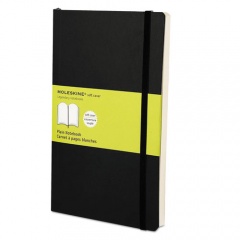 Moleskine Classic Softcover Notebook, 1-Subject, Unruled, Black Cover, (192) 8.25 x 5 Sheets (MSL17)