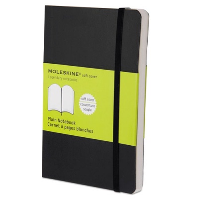 Moleskine Classic Softcover Notebook, 1 Subject, Unruled, Black Cover, 5.5 x 3.5, 192 Sheets (MS717)