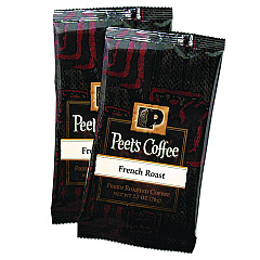 Peet's Coffee Coffee Portion Packs, French Roast, 2.5 oz Frack Pack, 18/Box (504914)