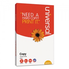 Universal Copy Paper, 92 Bright, 20 lb Bond Weight, 11 x 17, White, 500 Sheets/Ream, 5 Reams/Carton (28110)