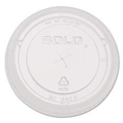 Solo Straw-Slot Cold Cup Lids, Fits 9 oz to 20 oz Cups, Clear, 100/Sleeve, 10 Sleeves/Carton (662TSCT)